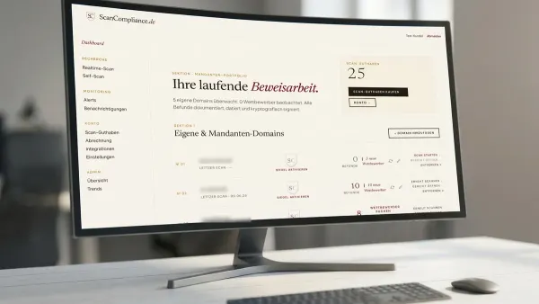 ScanCompliance.de: Website-Compliance automatisiert und beweissicher prüfen
