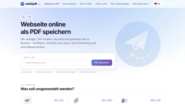 web2pdf.eu: Webseite als PDF speichern – die Entwicklung einer mehrsprachigen PDF-Toolbox